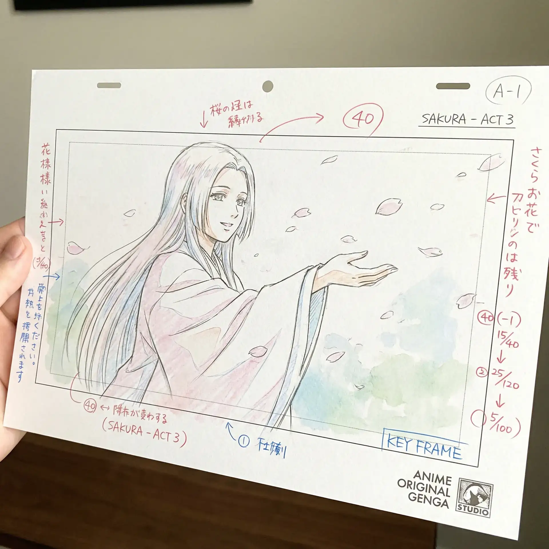 动漫同人 作品春日序曲关键帧原画手稿